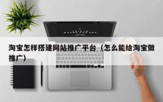 攀枝花淘宝怎样搭建网站推广平台（怎么能给淘宝做推广）